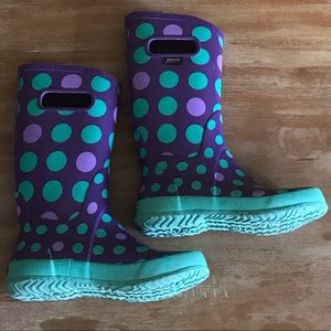 Kids Purple/Teal Bogs Boots, Size 5